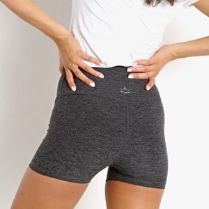 Beyond Yoga Keep Pace shorts, heathered grey